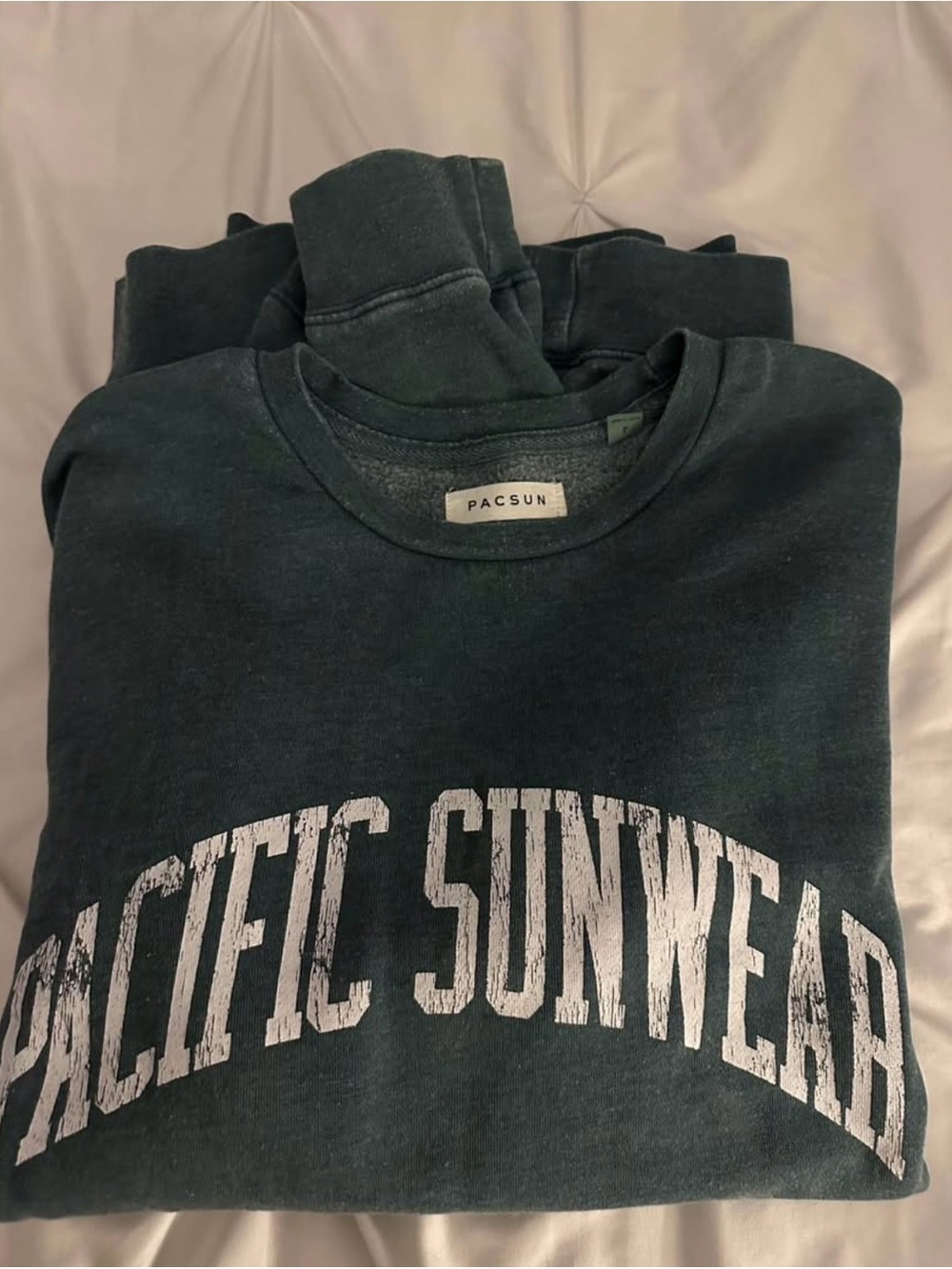 PacSun Dark Green Graphic Crewneck Sweatshirt